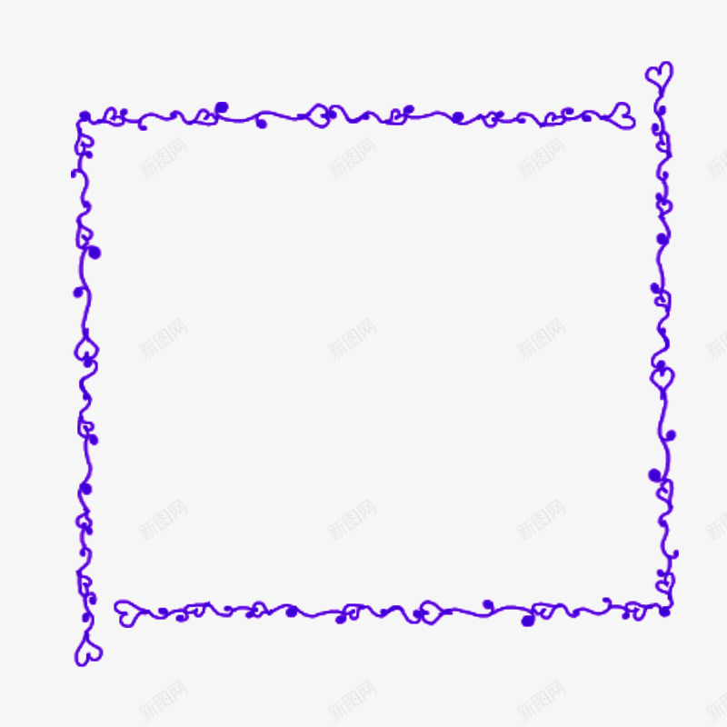 紫色粉笔框架图案psd免抠素材_新图网 https://ixintu.com 免抠 图案 效果 框架 粉笔 粉笔框 紫色 线条 装饰