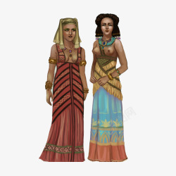 埃及女王古埃及服饰插图高清图片