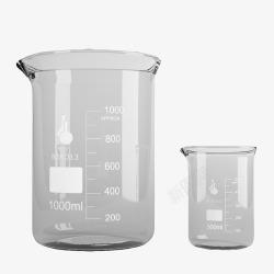实验杯子透明实验器材实验杯高清图片