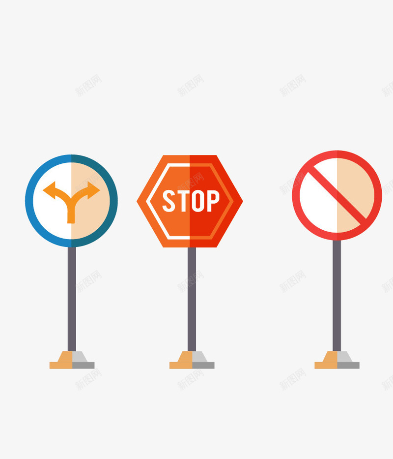 公路指示牌警示牌图标png_新图网 https://ixintu.com 公路 公路指示牌 指示牌素材 警示牌