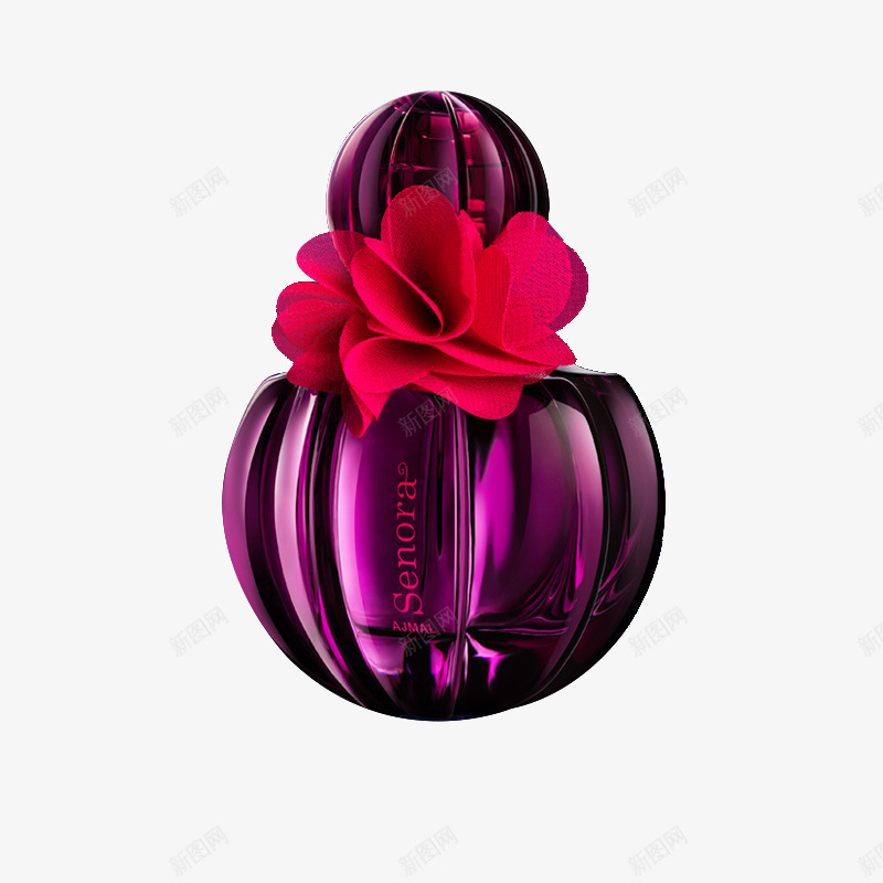 高贵紫色香水瓶子png免抠素材_新图网 https://ixintu.com 瓶子 紫色 花 香水
