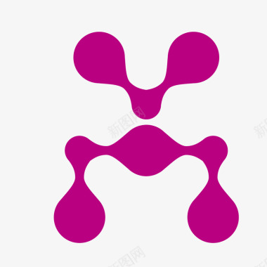 分子式紫色高低结构图标图标