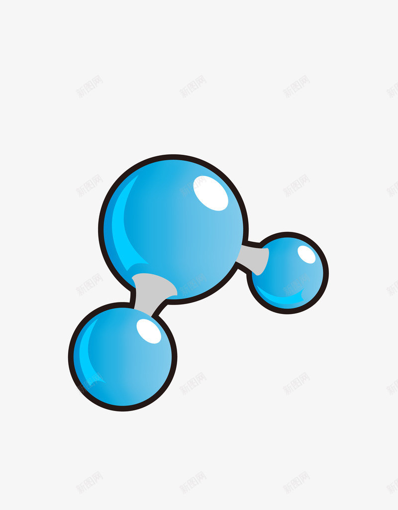 卡通分子结构矢量图ai免抠素材_新图网 https://ixintu.com 分子 卡通手绘 圆形 圆形结构图 矢量图 结构