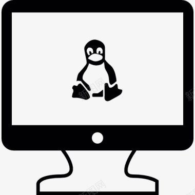 电脑屏幕的Linux图标图标