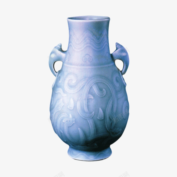 双刀耳瓷瓶png免抠素材_新图网 https://ixintu.com 古玩 收藏 瓷瓶 艺术品