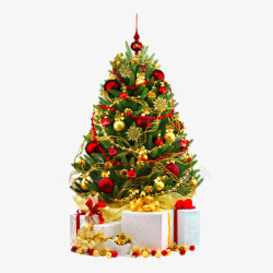 圣诞时光金装圣诞树高清图片