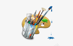 绘图工具png免抠素材_新图网 https://ixintu.com 工具 画画 笔刷 绘图 绘画 调色板 钢笔 钢笔笔刷