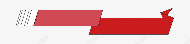 红白色渐变标签矢量图ai免抠素材_新图网 https://ixintu.com 元素 拼接 标签 红色 矢量图