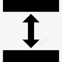 水平之间上下双箭头之间两单杠图标高清图片