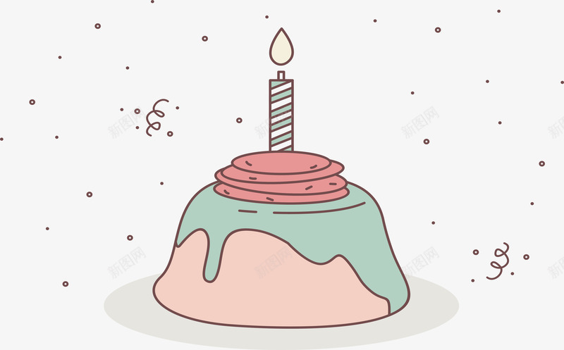 优格生日蛋糕png免抠素材_新图网 https://ixintu.com 优格蛋糕 生日蛋糕 生日蜡烛 矢量png 蛋糕 蜡烛