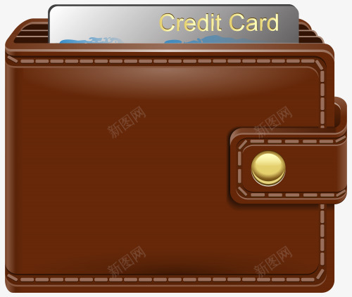 钱包和信用卡png免抠素材_新图网 https://ixintu.com 信用卡 折叠 皮包 钱包 银行卡