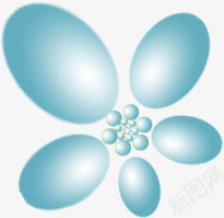 分子结构形状组成的蓝色花png免抠素材_新图网 https://ixintu.com 分子 形状 组成 结构 蓝色