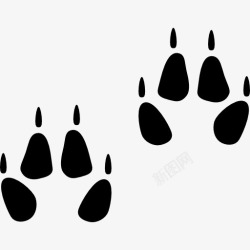 猫版画爪印图标高清图片