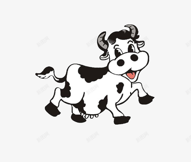 奶牛psd免抠素材_新图网 https://ixintu.com 动物 卡通 奶牛 斑点