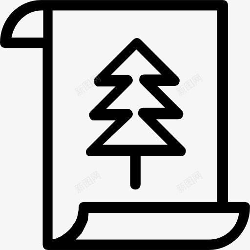 圣诞节清单图标png_新图网 https://ixintu.com 圣诞树 心愿 松树 纸