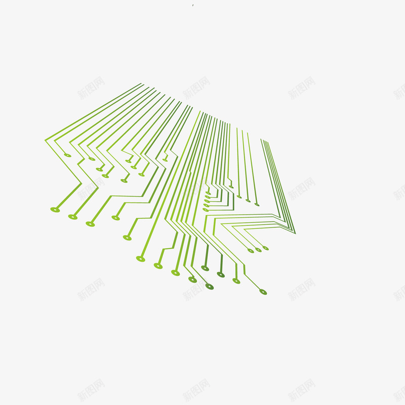 绿色空间线路电流线条矢量图ai免抠素材_新图网 https://ixintu.com 电流线条 空间 线路 绿色 矢量图
