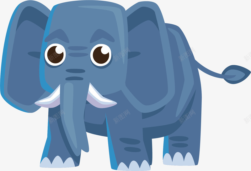 蓝色可爱大象矢量图ai免抠素材_新图网 https://ixintu.com 动物 卡通手绘 可爱 大象 宠物 小象 蓝色 矢量图