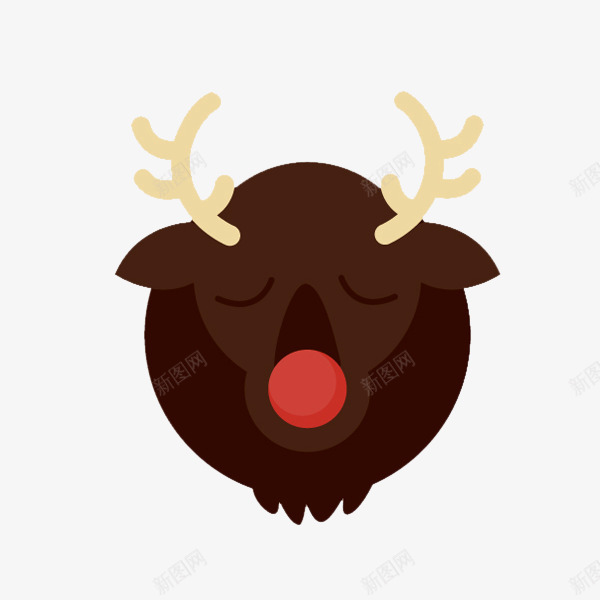 麋鹿插画png免抠素材_新图网 https://ixintu.com 卡通麋鹿 可爱 圣诞节 红鼻子 麋鹿圣诞 麋鹿圣诞图片 麋鹿圣诞库 麋鹿圣诞库图片