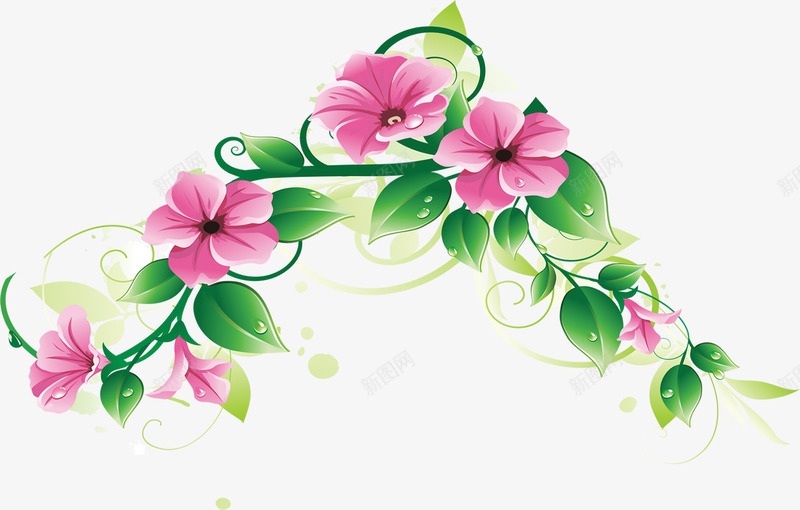 粉色温馨手绘花朵植物节日png免抠素材_新图网 https://ixintu.com 植物 温馨 粉色 节日 花朵