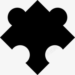 偶像活动图片黑色的轮廓形状的拼图块图标高清图片