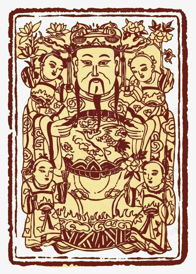 财神童子png免抠素材_新图网 https://ixintu.com 手绘 武财神 童子 赵公明