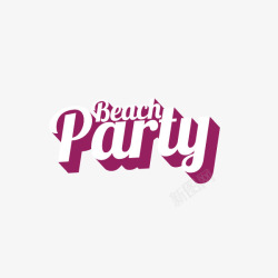 party字体投影红色素材