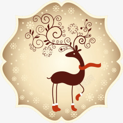 圣诞节麋鹿标志素材