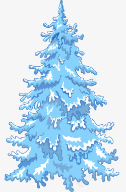 漂亮雪景房冬季松树高清图片