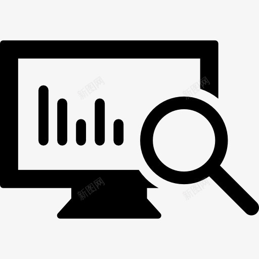 分析监控图标png_新图网 https://ixintu.com 技术 放大镜 电视监控 统计 计算机监控