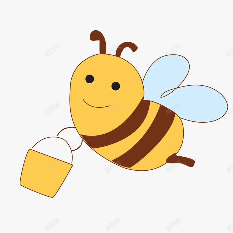 小蜜蜂卡通形象png免抠素材_新图网 https://ixintu.com 卡通 卡通形象 形象 蜜蜂 蜜蜂卡通 黄色