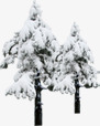 创意白色的雪花松树素材