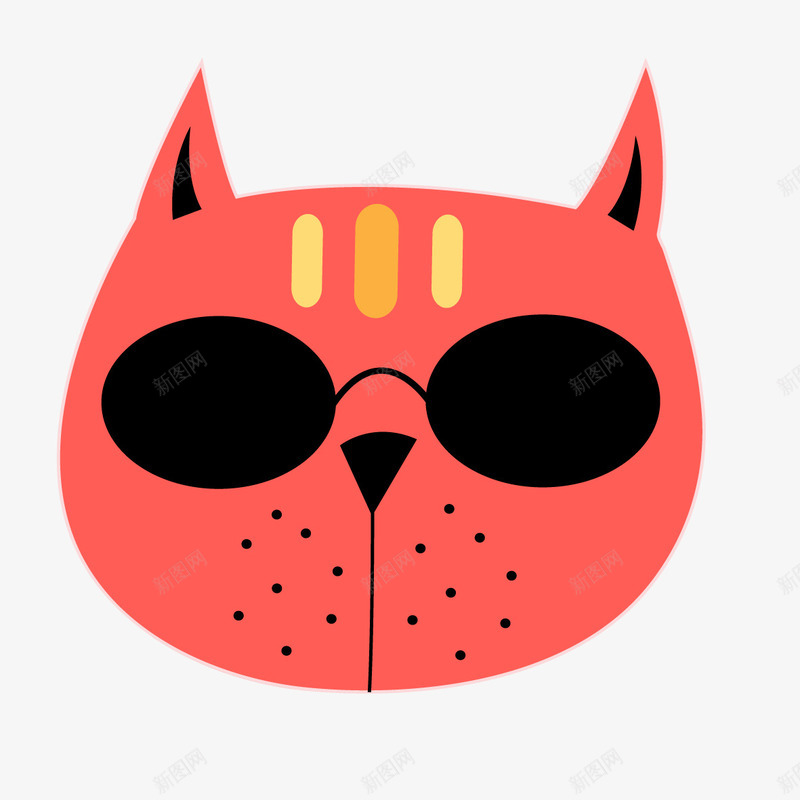 红色猫咪png免抠素材_新图网 https://ixintu.com png图形 png装饰 动物 猫咪 红色 装饰
