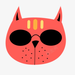 红色猫咪素材