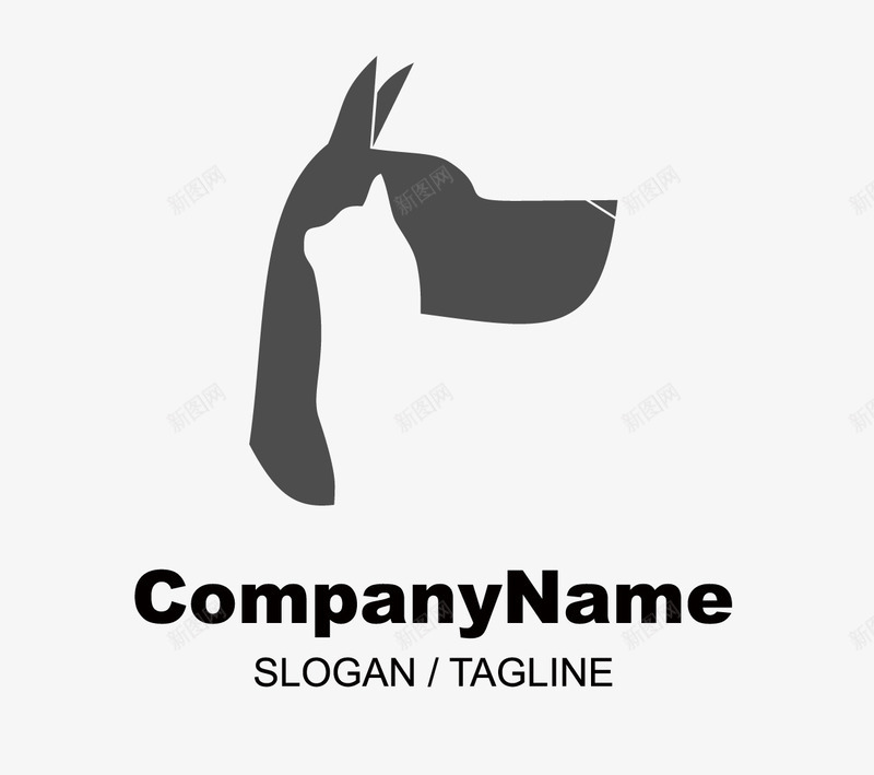 毛驴logo图标png_新图网 https://ixintu.com logo设计 创意logo 宠物logo 毛驴logo 矢量logo