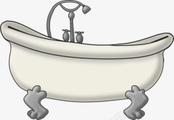卡通浴池卡通动画可爱高贵浴缸高清图片