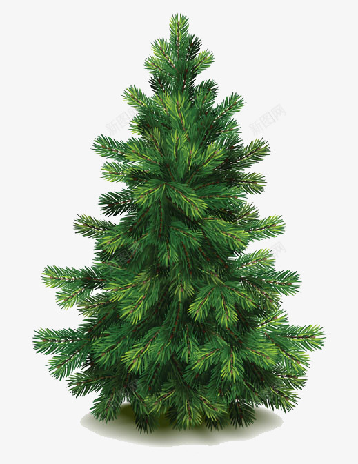 绿色的小松树png免抠素材_新图网 https://ixintu.com 圣诞树 松树 植物 绿色