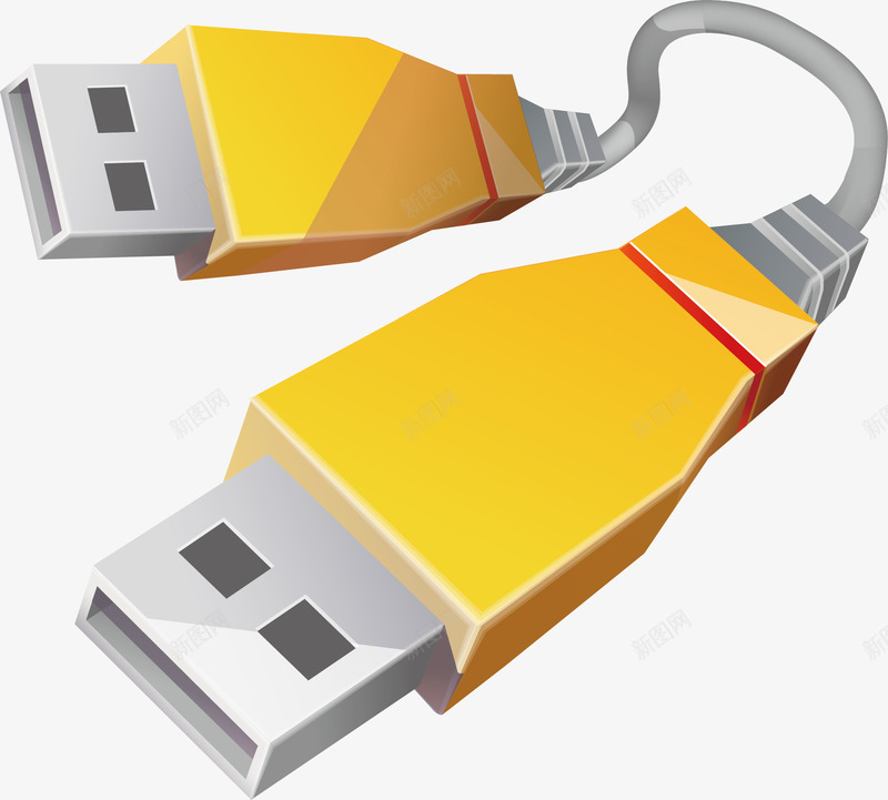 数据线矢量图ai免抠素材_新图网 https://ixintu.com USB 卡通 新功能 电子 矢量图