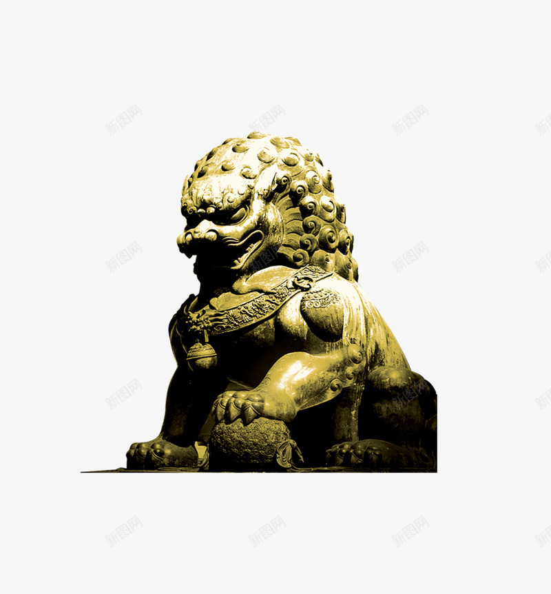 石狮子png免抠素材_新图网 https://ixintu.com 古代 古典 石狮子 醒狮 门前