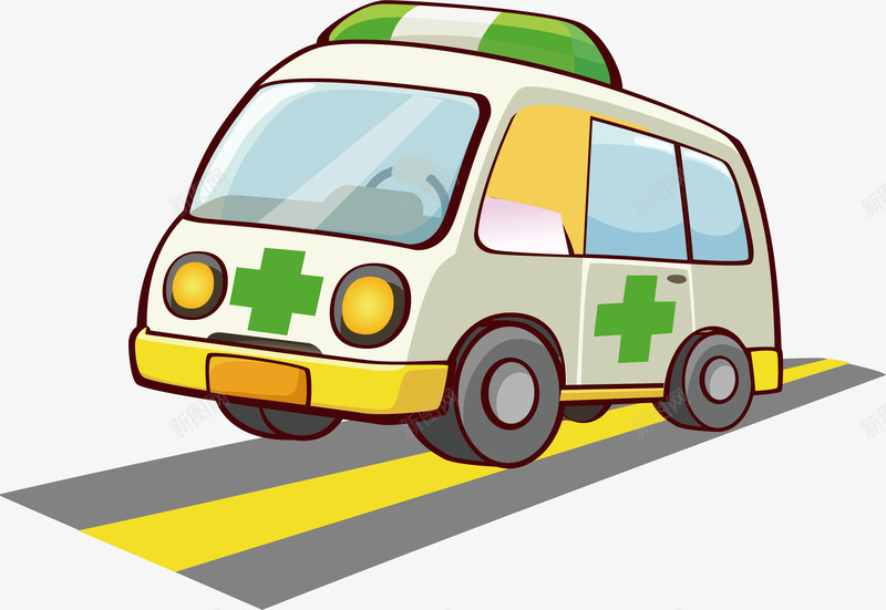 救护车png免抠素材_新图网 https://ixintu.com png 公路 卡通 急救车