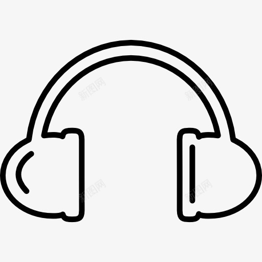 耳机的轮廓图标png_新图网 https://ixintu.com 中风的图标 听 工具 耳机 轮廓 音乐 音响