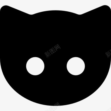 猫脸黑图标图标