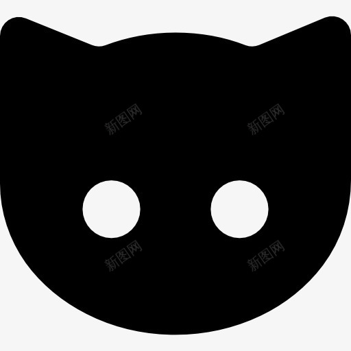 猫脸黑图标png_新图网 https://ixintu.com 动物 头 宠物 猫 界面 界面和网页 符号 脸 黑