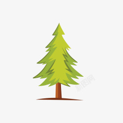 扁平化松树矢量图素材