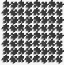 纸质拼接纸质效果的黑色拼图矢量图高清图片