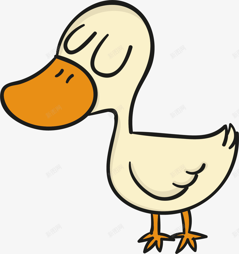 可爱的小鸭子png免抠素材_新图网 https://ixintu.com 创意 动物 卡通手绘 宠物 扁嘴 水彩 鸭子