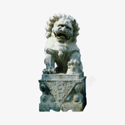 石狮子雕塑素材