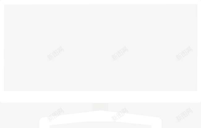 电视png免抠素材_新图网 https://ixintu.com 扁平图案 显示屏 白色
