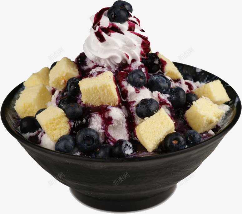 蓝莓雪花冰png免抠素材_新图网 https://ixintu.com 免抠 冷饮 奶油 水果 沙冰 瓷碗 美味沙冰 蓝莓 适量 食物 黑色