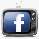 F电视风格社交媒体图标图标