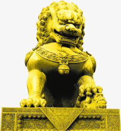 狮子雕刻华表素材